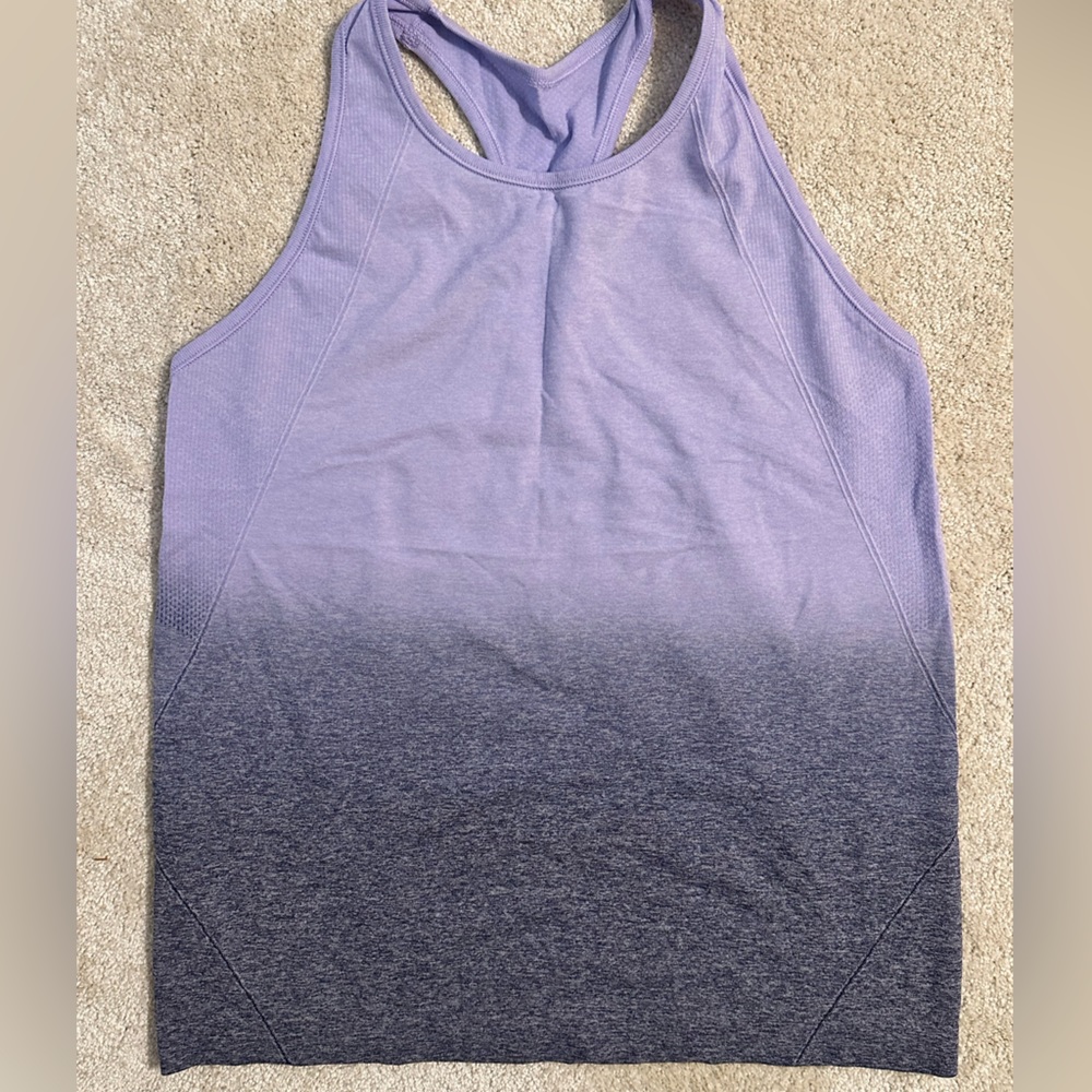 All in motion purple ombré tank top